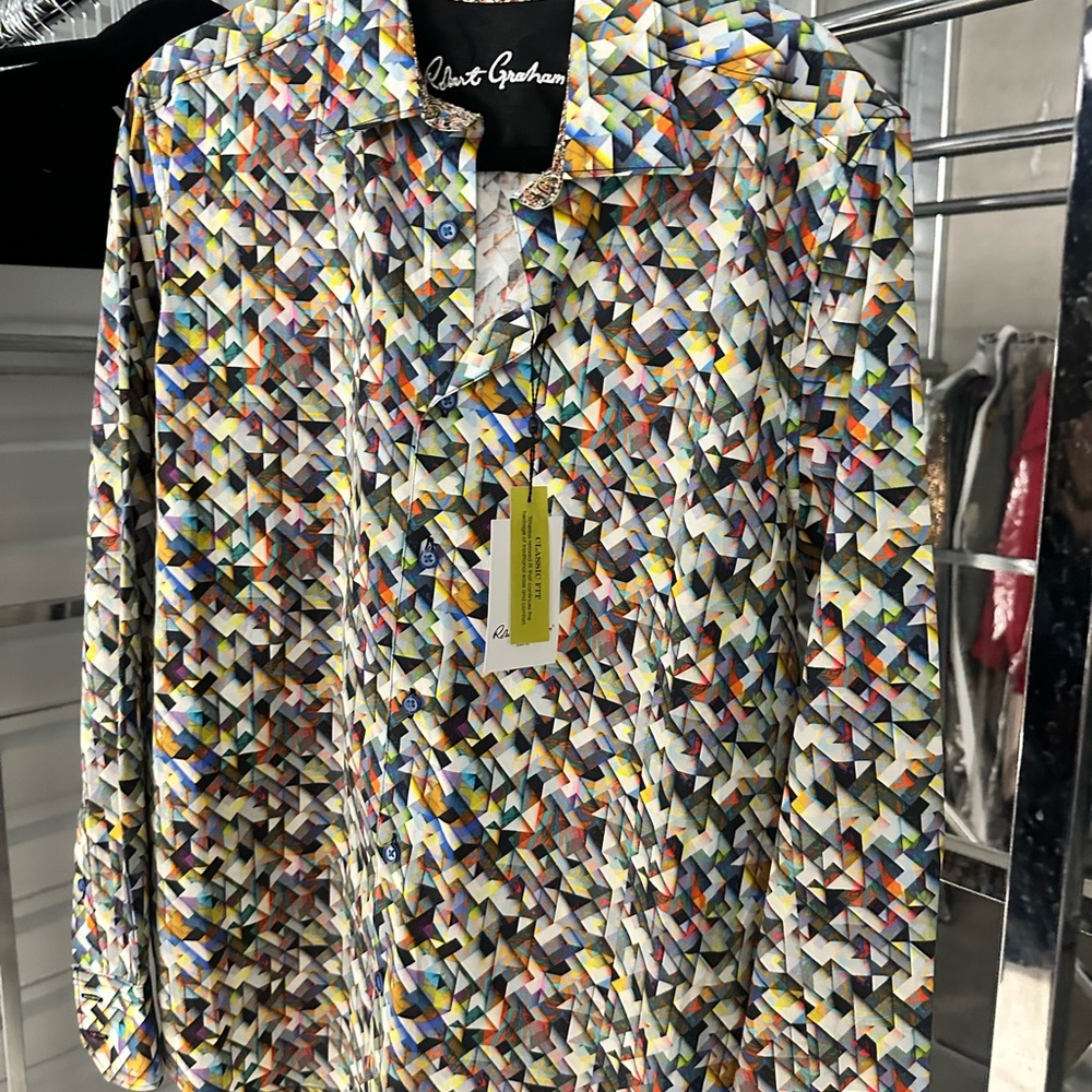 Robert Graham Colorful Abstract Pattern Shirt